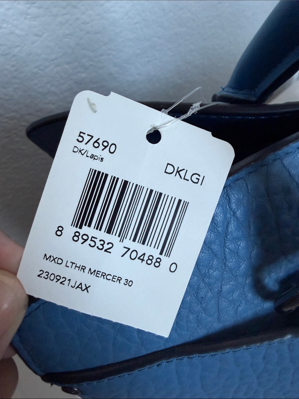 NWT Coach Bright Blue Mercer 30 Satchel with Gunmetal Hardware. - Picture 5 of 15